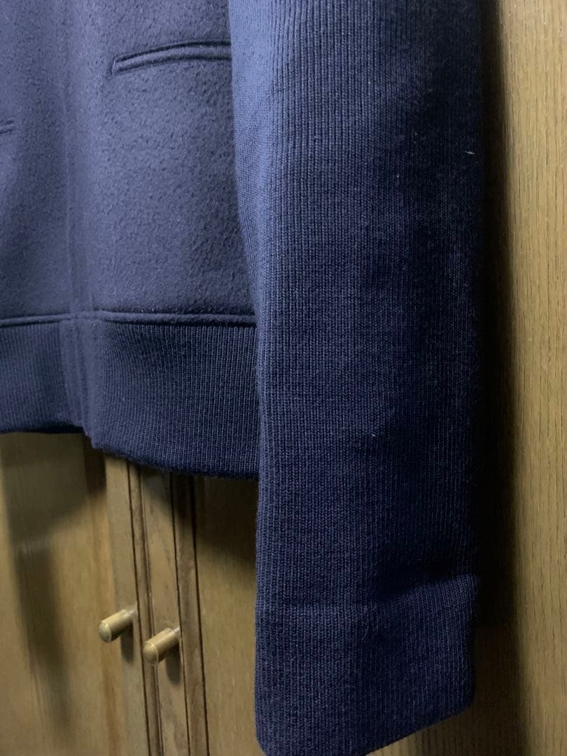 OVERCOAT ノーカラーウールジャケット　S