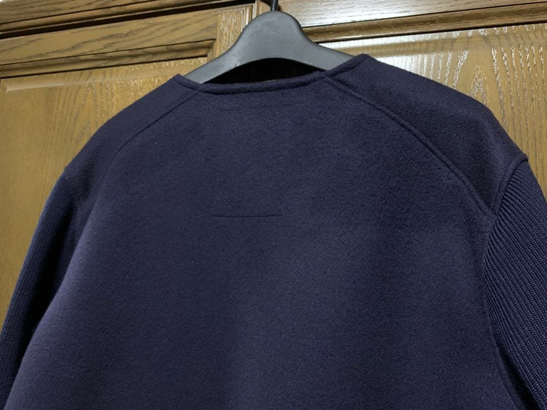 OVERCOAT ノーカラーウールジャケット　S