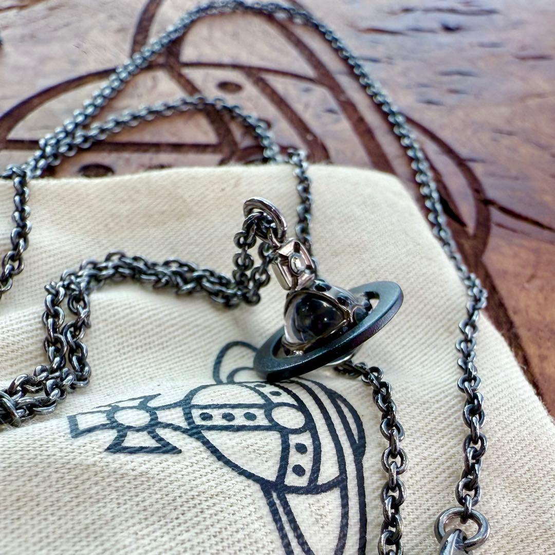 公式完売/未使用正規品 VivienneWestwoodプチ/黒サテライトオーブ