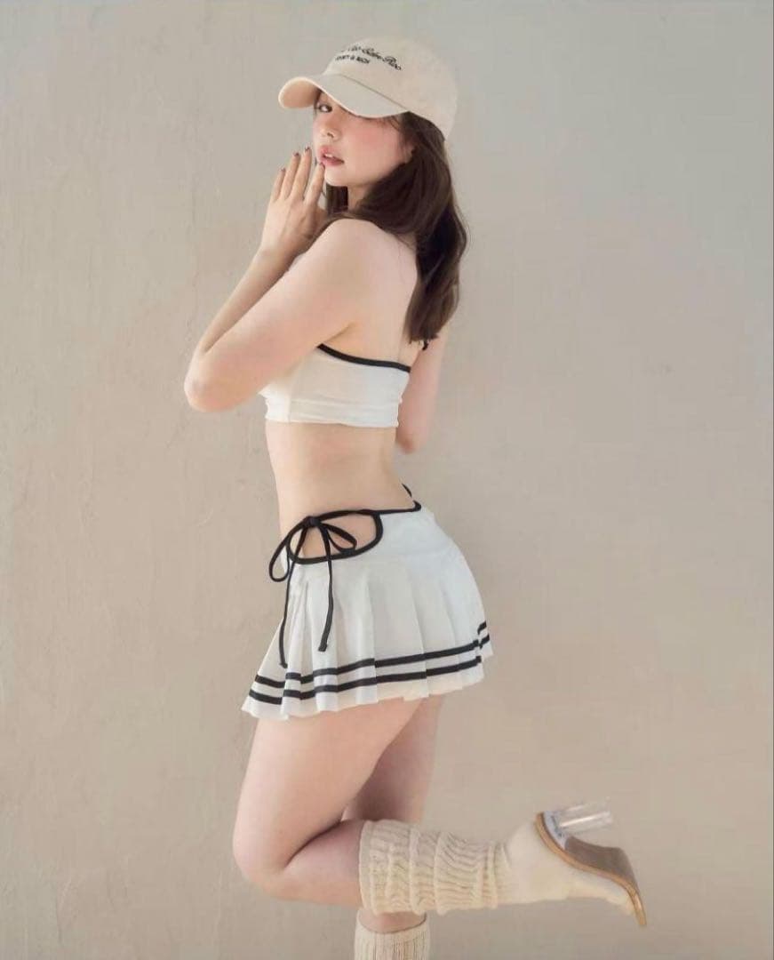 即日発送❣️Andmary Coco pleats swimwear White
