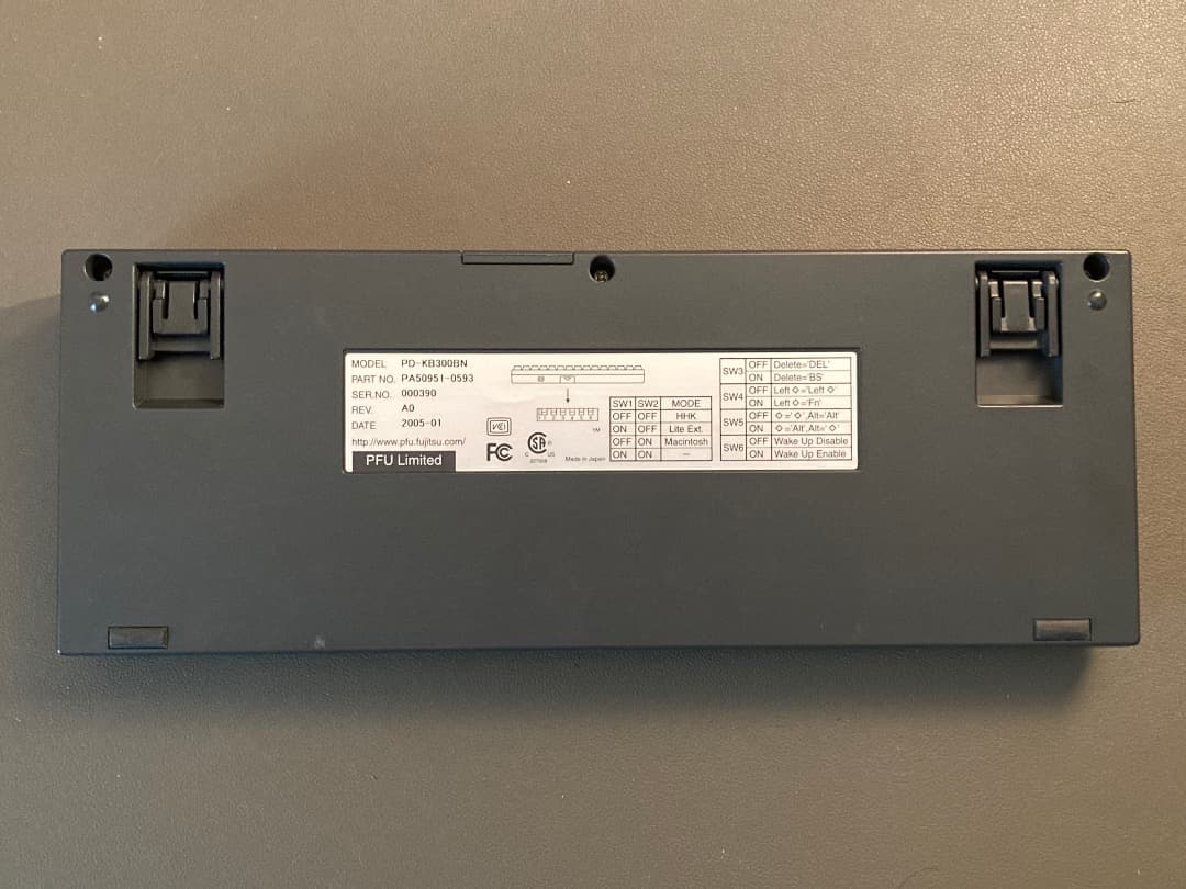 初代 HHKB Professional 墨 無刻印（英語配列）