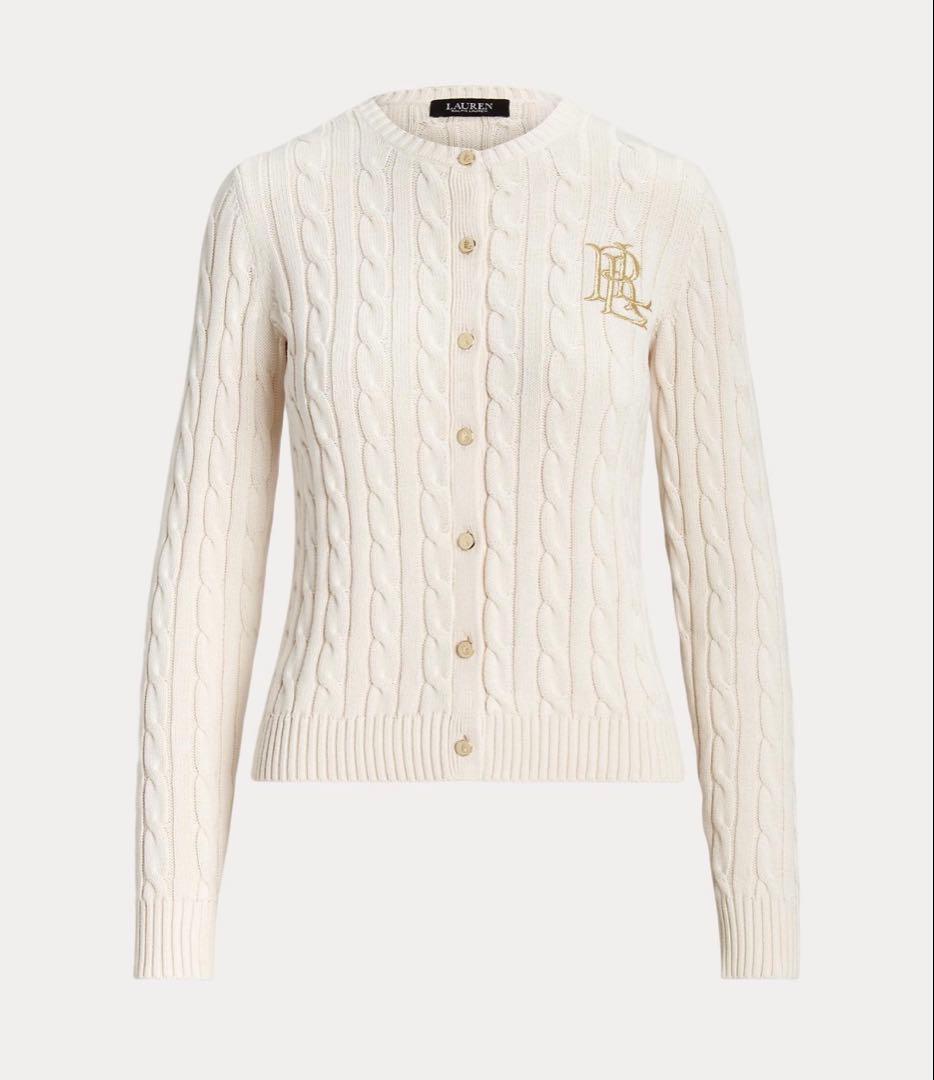 LAUREN RALPH LAUREN ケーブルニット コットン カーディガン