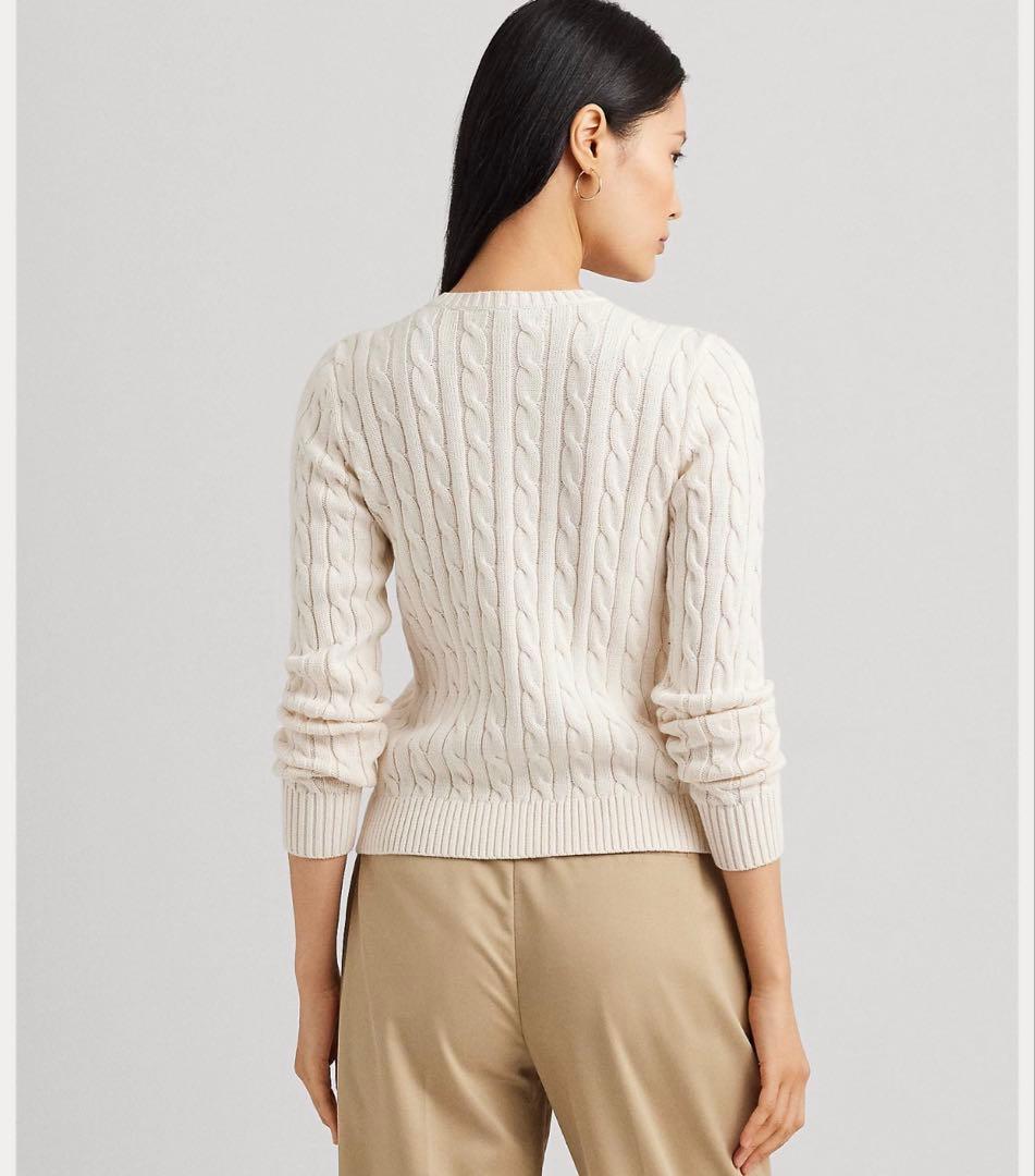 LAUREN RALPH LAUREN ケーブルニット コットン カーディガン