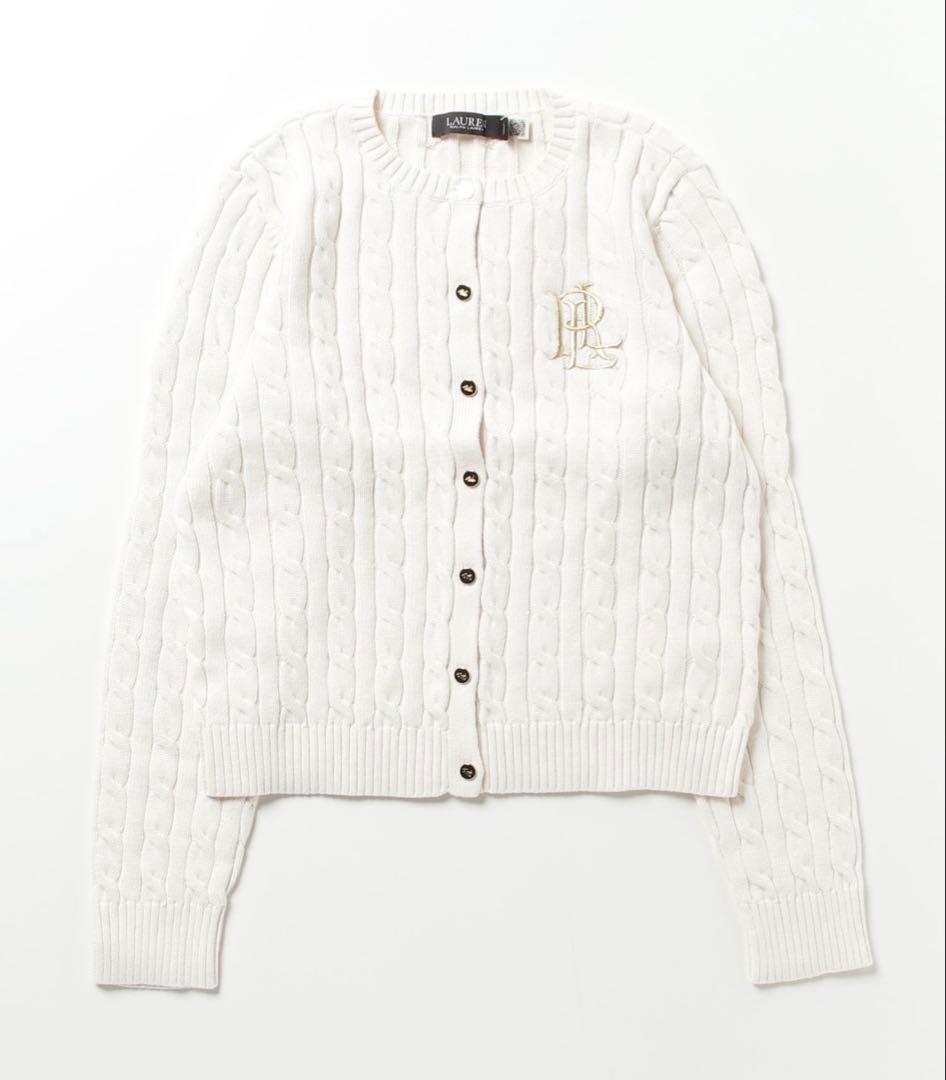LAUREN RALPH LAUREN ケーブルニット コットン カーディガン