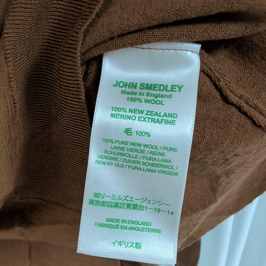 JOHNSMEDLEY　30Gウールタートルネック　M テラコッタ