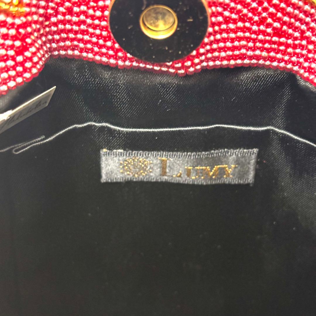 極美品 LUMY ルミー はしもと ビーズ 総ビーズ パーティバッグ 皇室