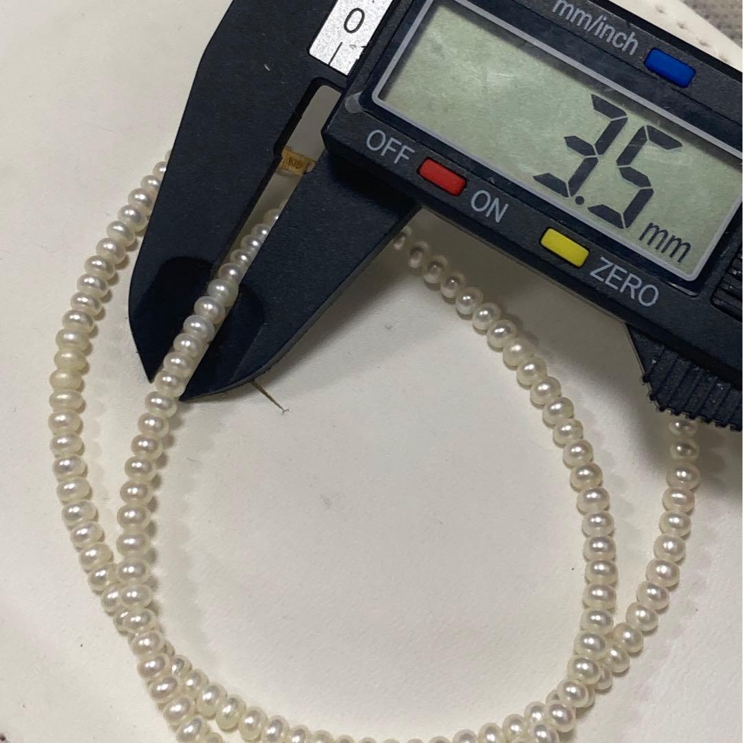 パールネックレス　本真珠　淡水パール　ベビーパール　k18 18金 真珠 未使用