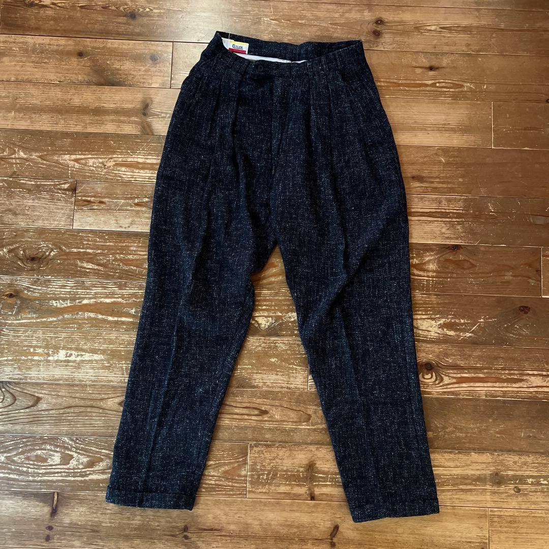 80s★COTLER ウール トラウザー USA製★カスリ