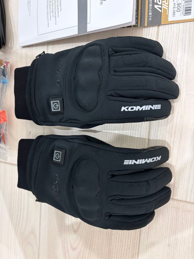 コミネ　EK-216 電熱グローブ Lサイズ ブラック　バイクグローブ