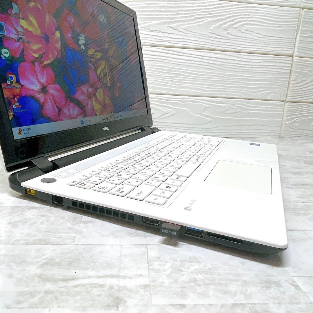 美品❤高速起動 NEC SSD Win11 ノートパソコン DVD カメラ