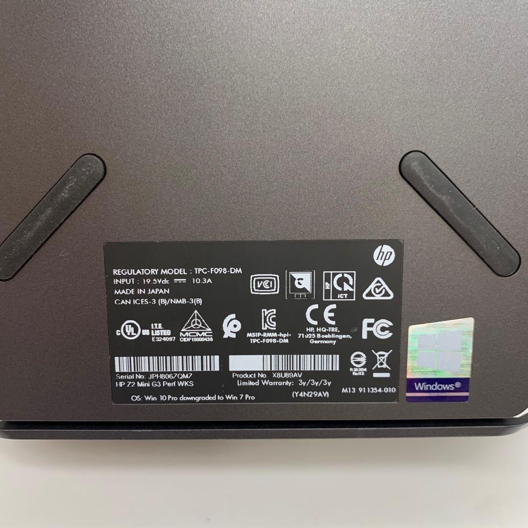 ミニPC HP Z2 Mini G3 WorkStation | 1256 GB