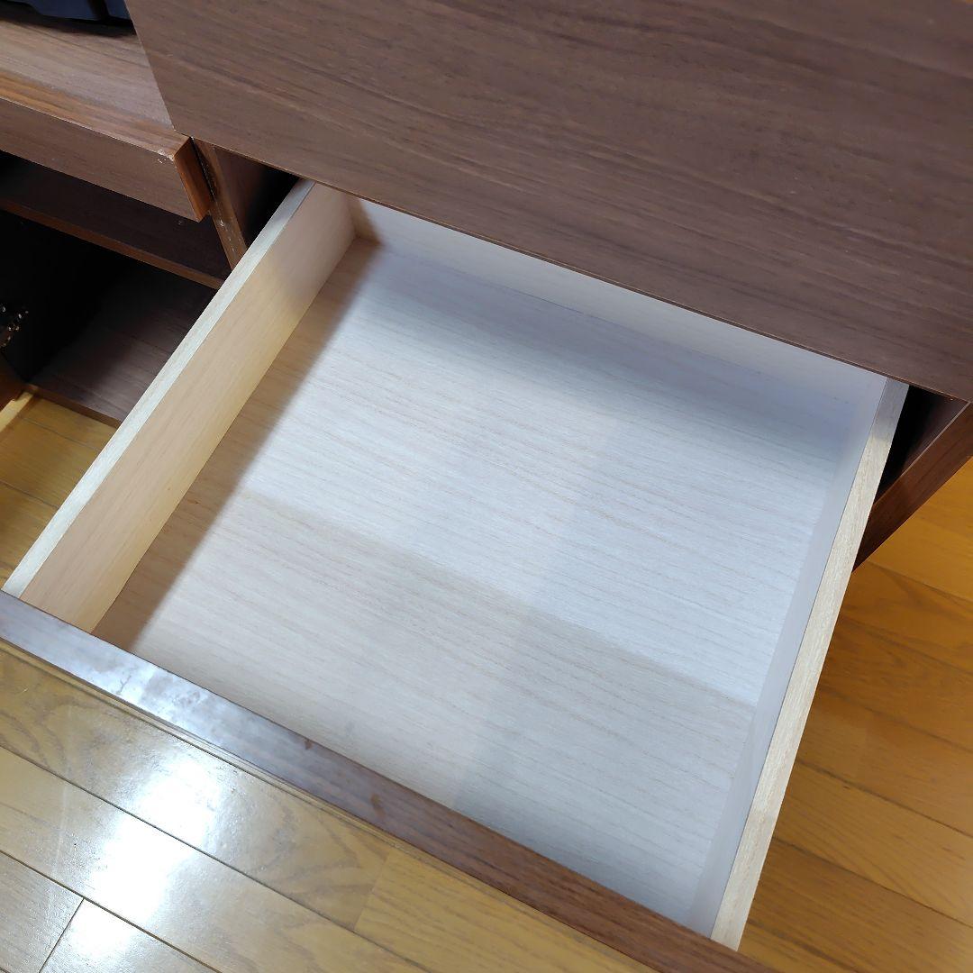 ブラウン キッチンカウンター 引き出し付き