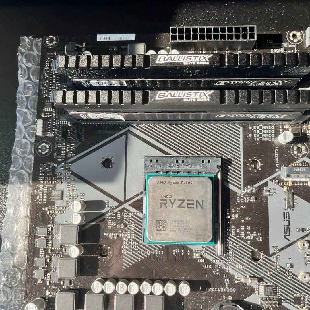 B450M-A Ryzen5 1600 DDR4 2666mhz セット販売