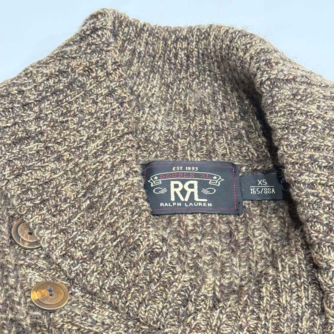 美品 RRL ショールカラー ニット ラルフローレン エルボーパッチ ショルダー
