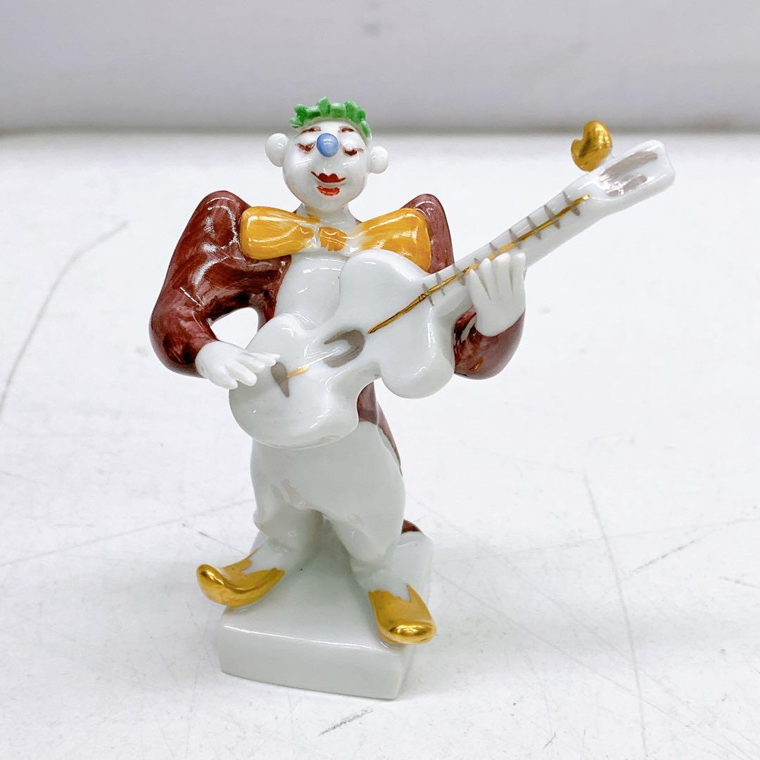 6AAM8 極美品 マイセン マイセン人形　60658 クラウン ギター ピエロ