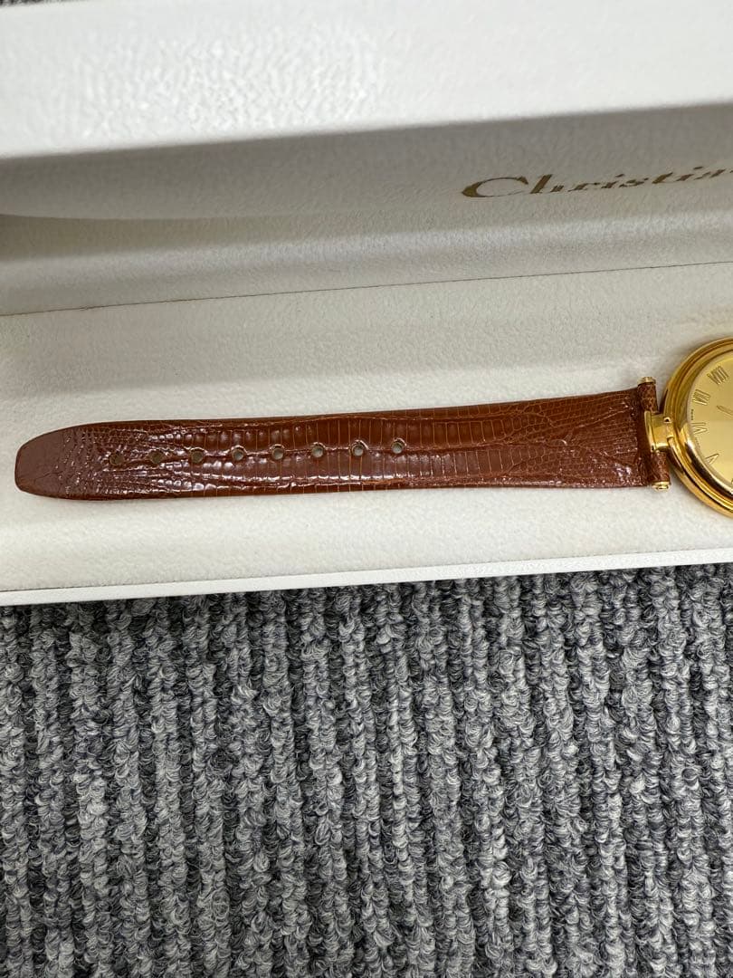 Christian Dior ゴールドレザー時計　箱付き