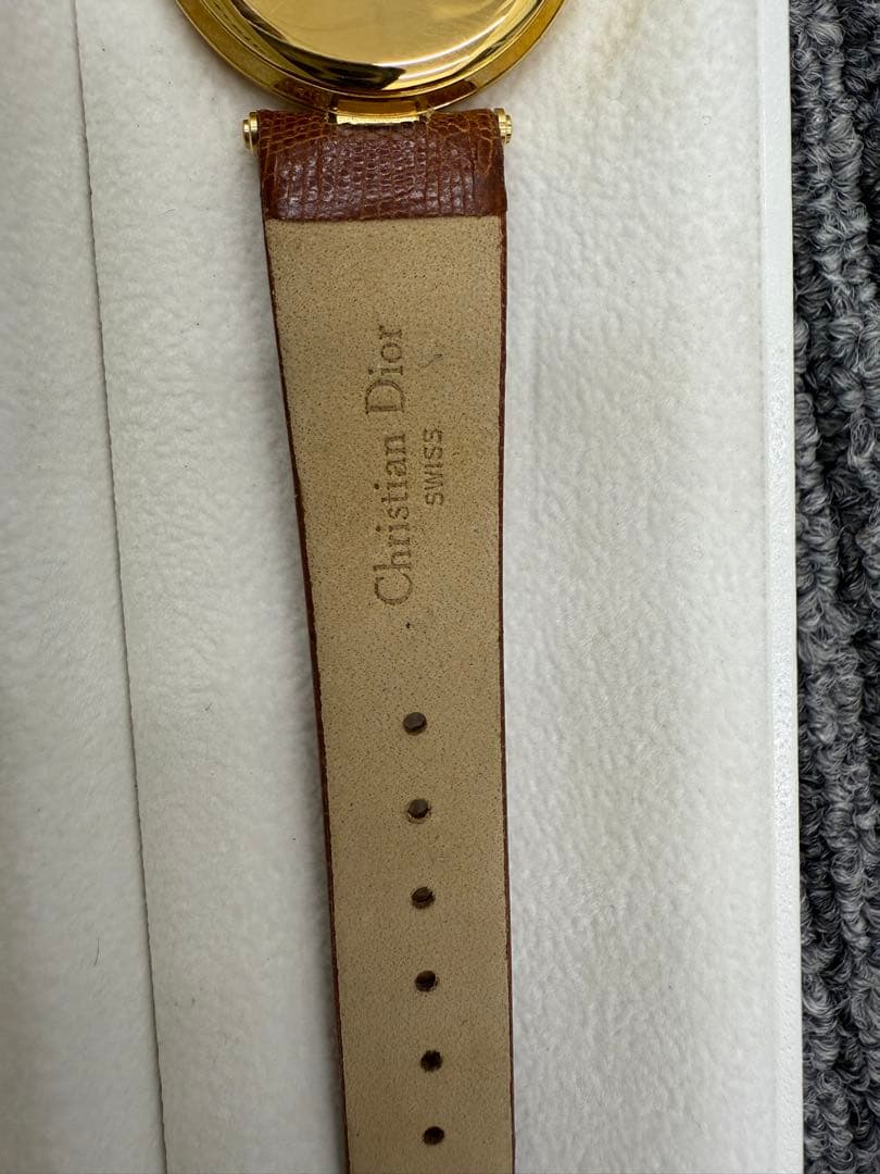 Christian Dior ゴールドレザー時計　箱付き