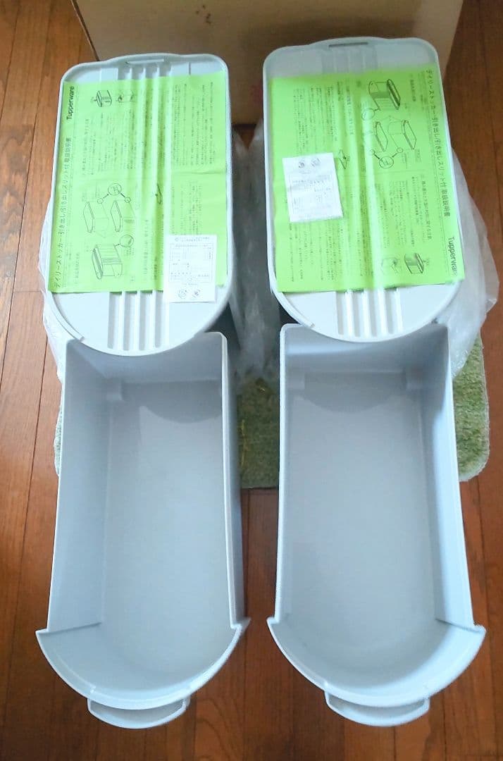 タッパーウェア　キッチンキーパーハーフ　デイリーストッカー　キャスター　トレイ