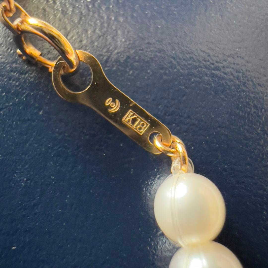 田崎　5連　フローラパールネックレス　ワイヤー　K18　3㎜～5㎜　ベビーパール