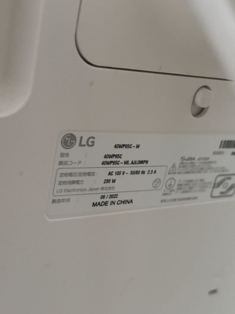 え*ゃ様 LG40WP95C-W 約40型 曲面ウルトラワイドディスプレイ｜使用