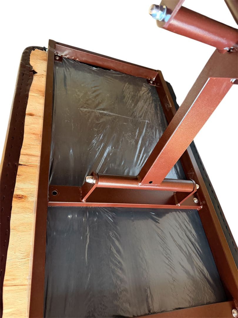 エステ 昇降ベッド 手動 有孔 ブラウン 整体 マッサージ 付属品多数