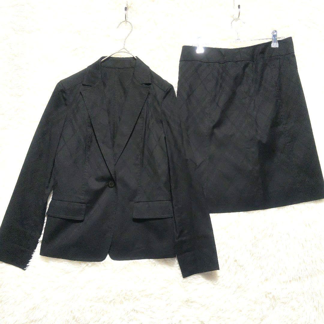 バーバリーロンドン　スーツ　セットアップ　スカート　チェック　1ボタン　40