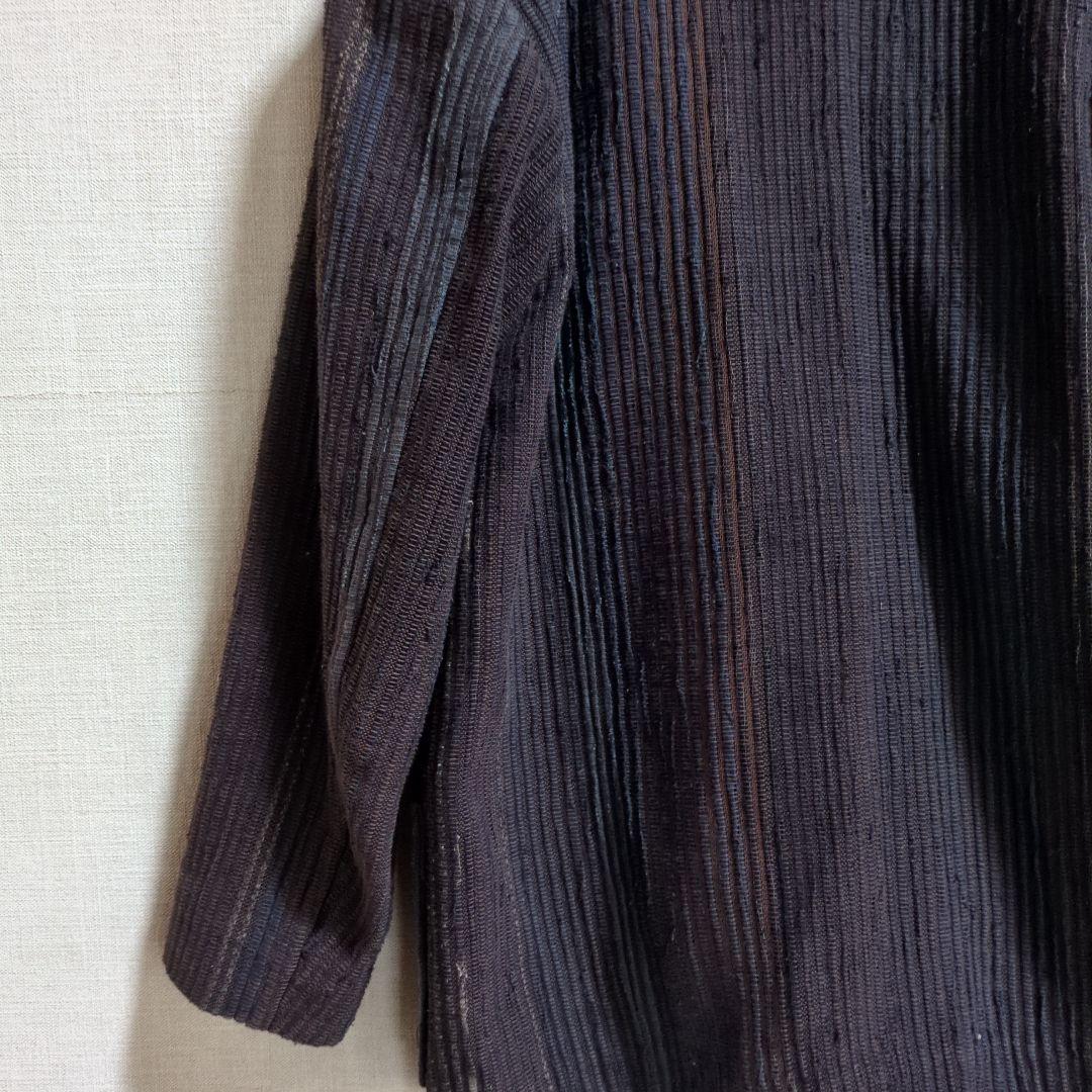 公文知洋子さんの裂き織りジャケット