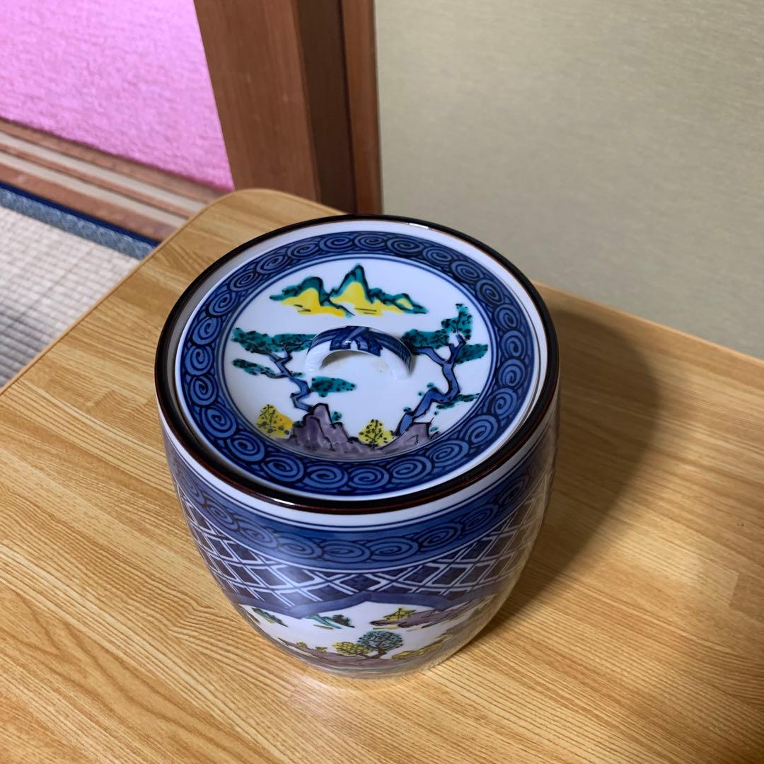 茶道用　染付水指／玉堂作