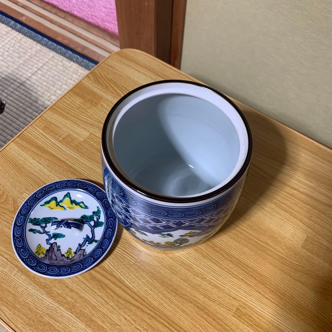 茶道用　染付水指／玉堂作