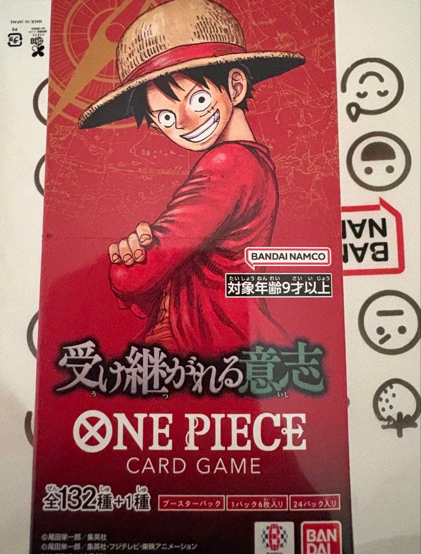 受け継がれる意志　テープカット　1box ワンピースカードゲーム　ワンピース