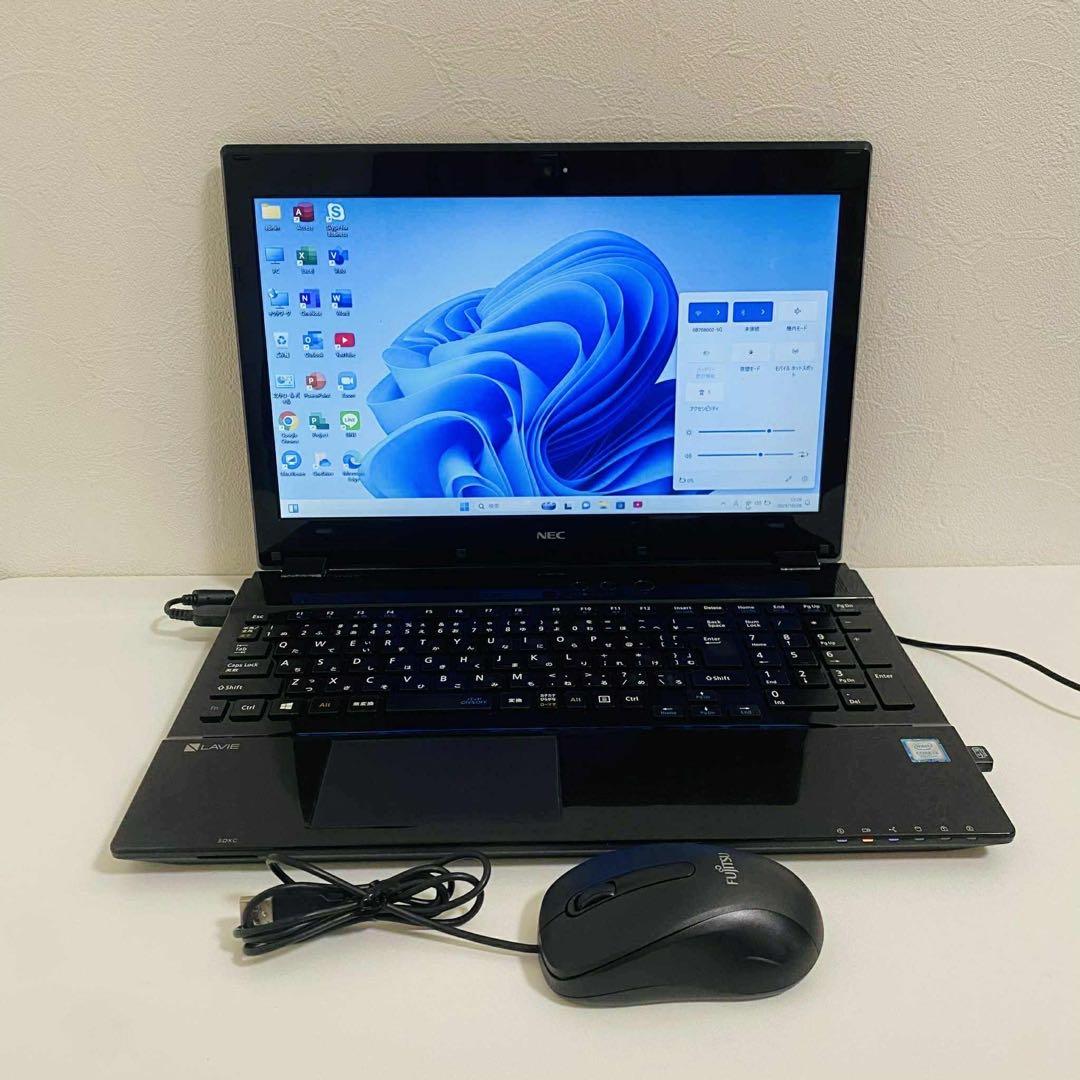 Y887 NECノートパソコンSSD高速第7世代 Windows11オフィス付き