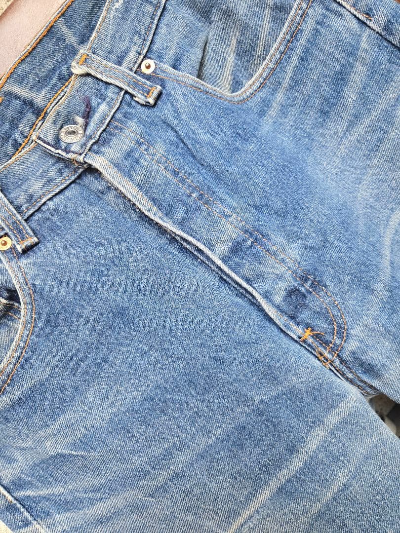 【一軍・鬼ヒゲ】93年 USA製 Levi's501 W34 バキバキ ハチノス