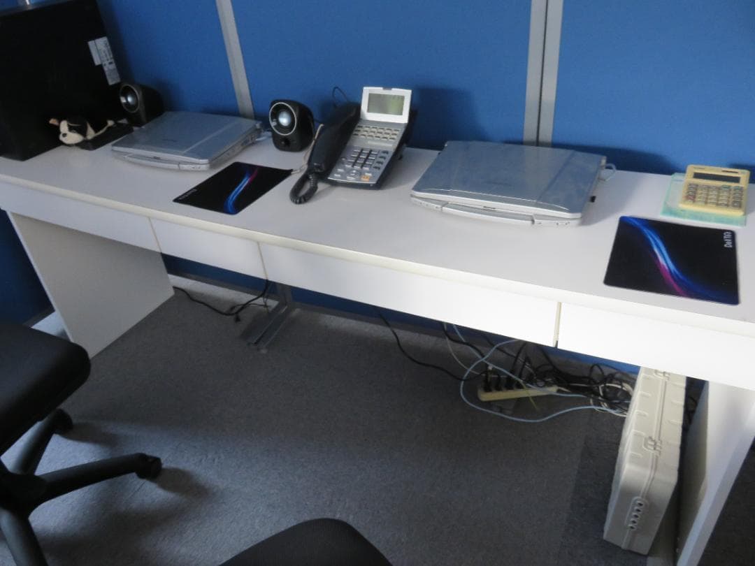 パソコン事務所机＋イス【未使用】セット　都内配達無料