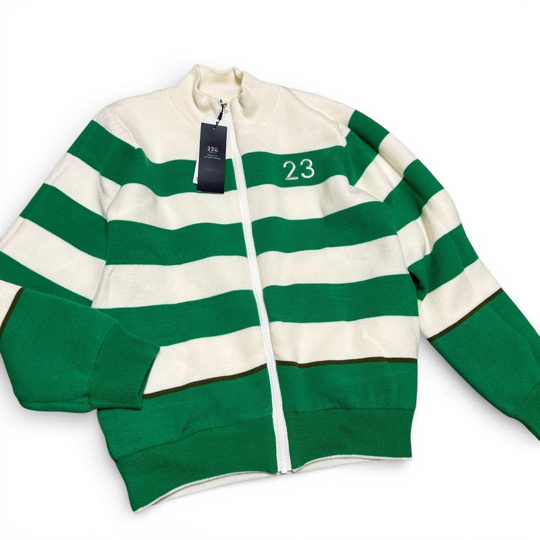 【新品未使用】23区ゴルフ M 2倍可愛い 映えカワ リバーシブルニットブルゾン