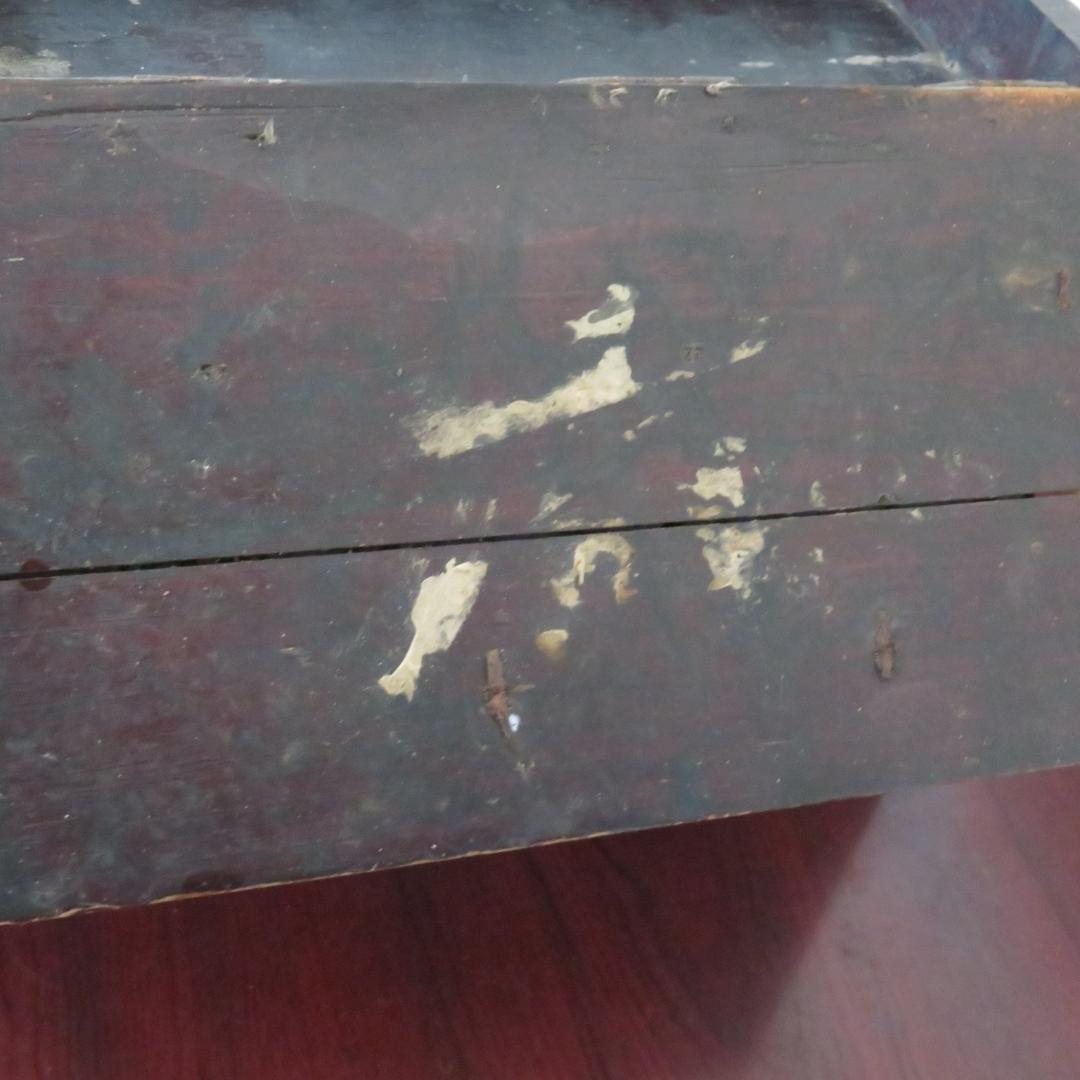 銭函 木箱 江戸 明治 男前インテリア 貯金箱 小物入れ 珍品