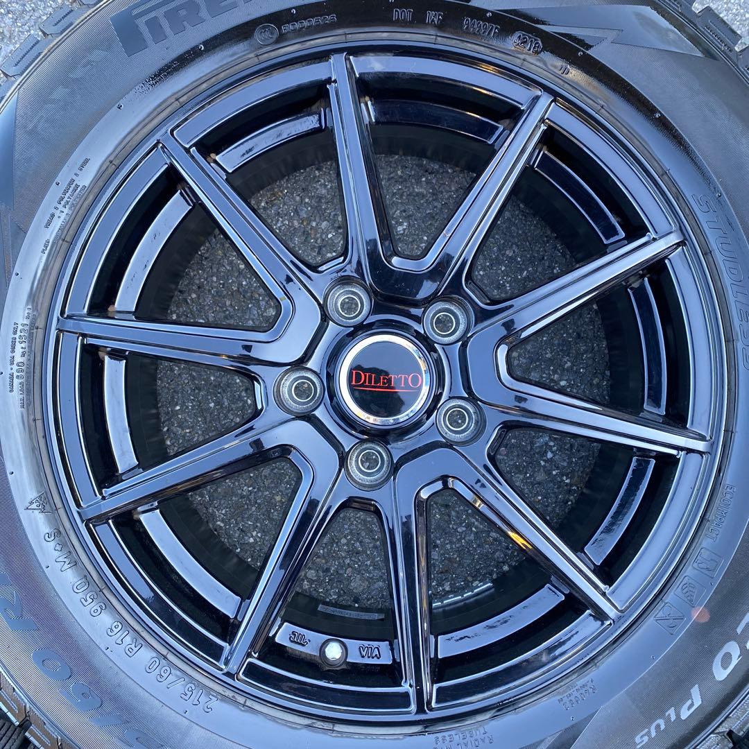 中古溝ありピレリスタッドレスセット215/60R16ヴェゼル、CX-3等