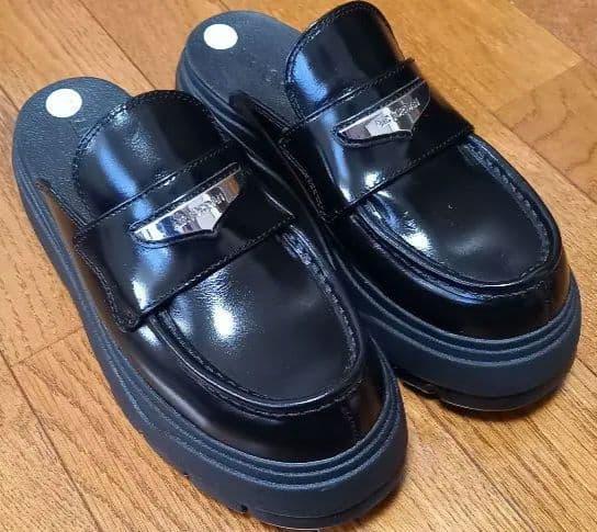 AIR JORDAN ローファー　ミュール　24cm 厚底　黒