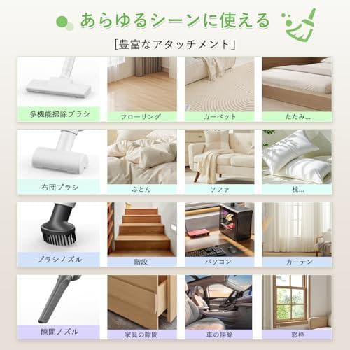 掃除機 コードレス 【12月新登場！28000Pa超強力吸引・0.5kg超軽量】