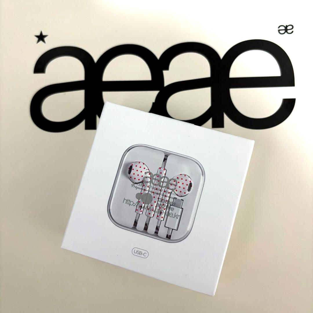aeae イヤホン ドット柄　韓国限定