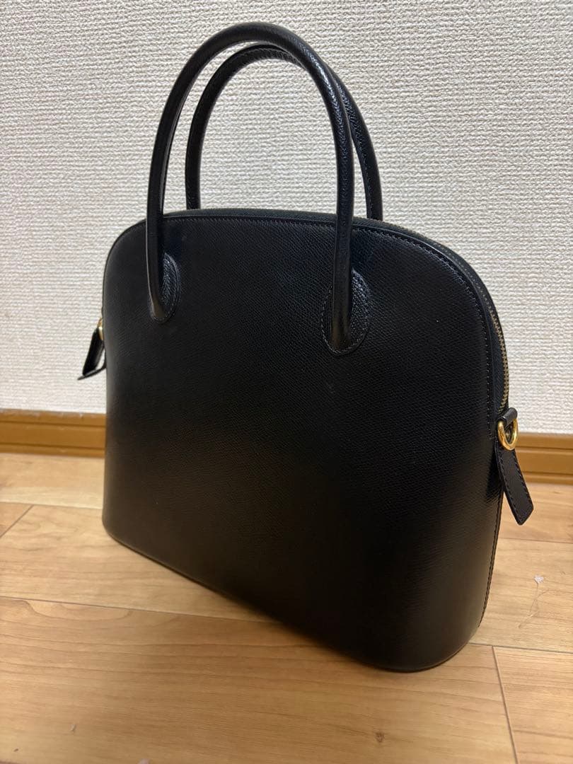 オールドセリーヌ CELINE ボリード レザー ハンドバッグ 黒 ブラック
