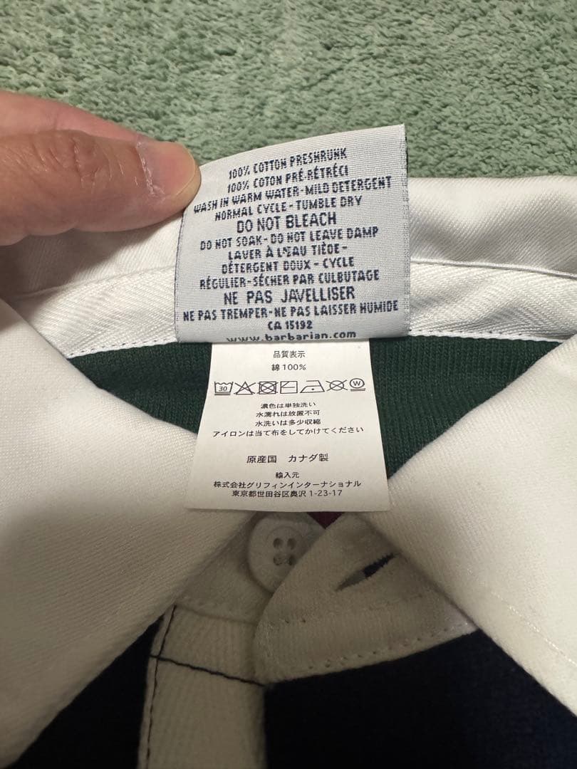 新品、未使用 BARBARIAN バーバリアン RUGBY WEAR 12ozＳ