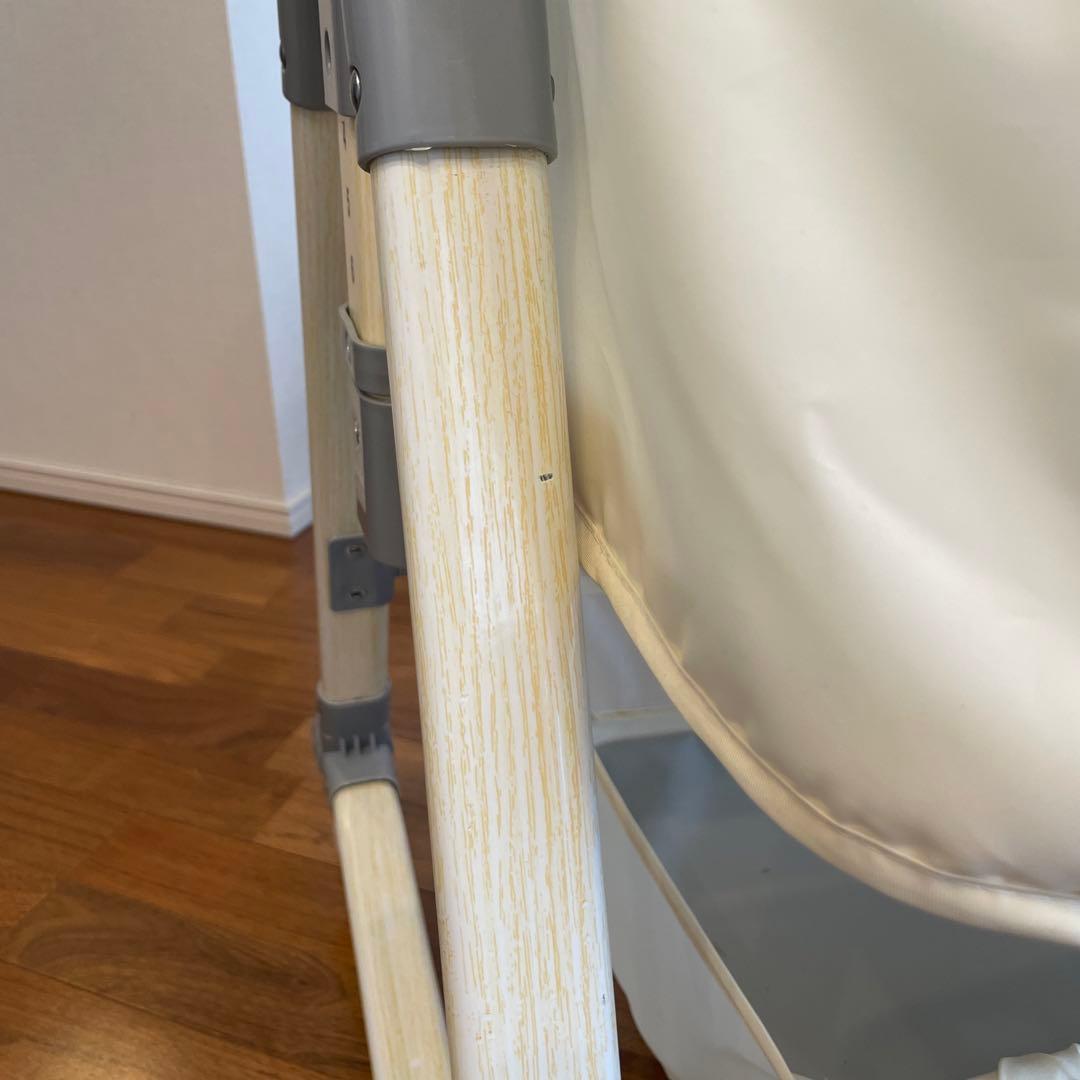 お値下げ！Oqhvup ベビーベッド 折り畳み ハイローベッド ベージュ 新生児