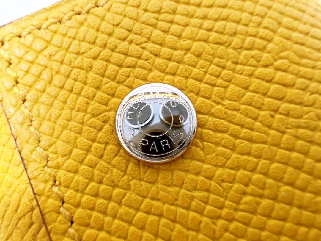 ほぼ未使用　エルメス　エチュイクレ4　キーケース　エプソン　イエロー　□M