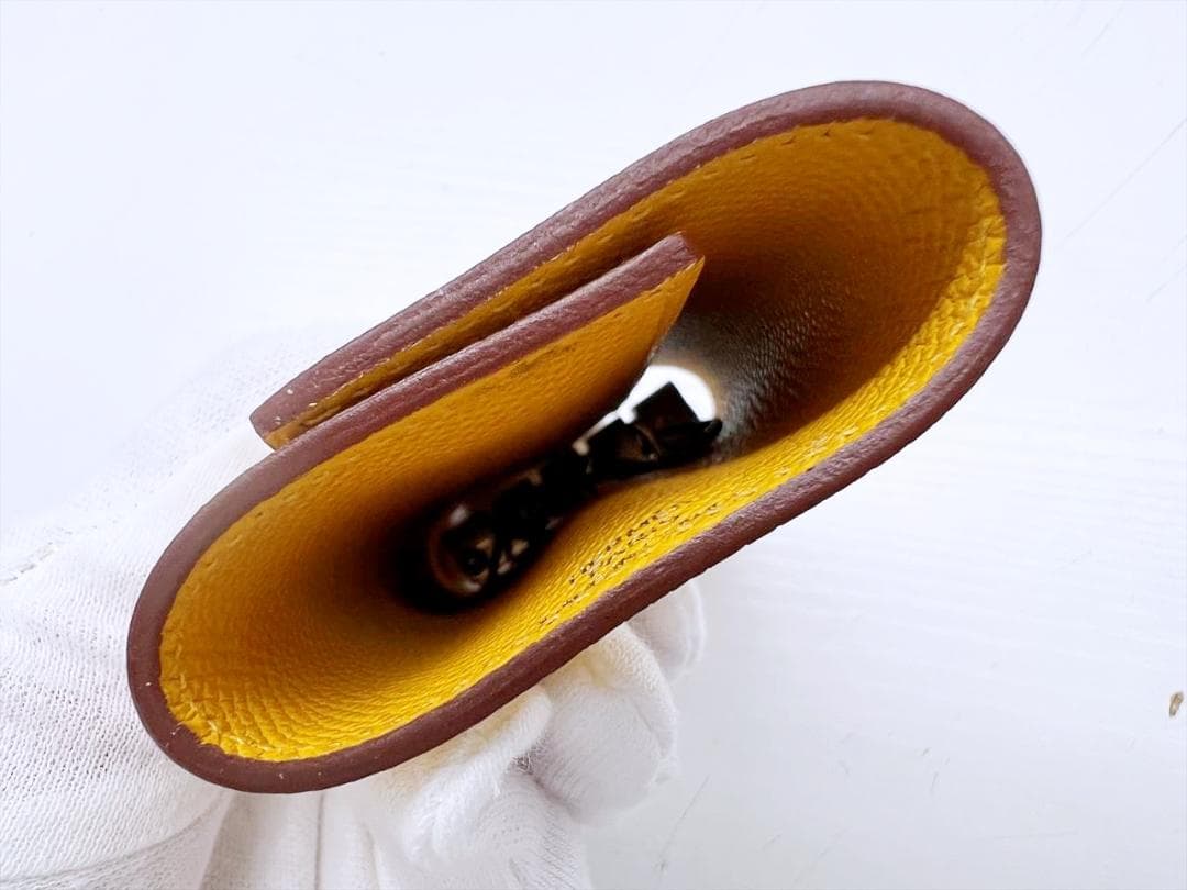 ほぼ未使用　エルメス　エチュイクレ4　キーケース　エプソン　イエロー　□M