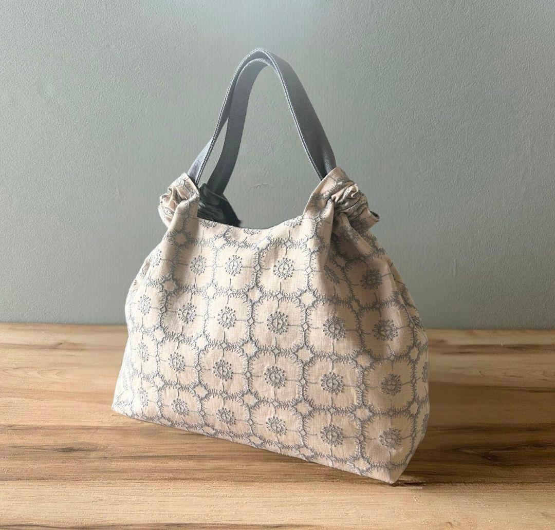 【うさこ様オーダー】ミナペルホネンハンドメイドシャーリングバッグ