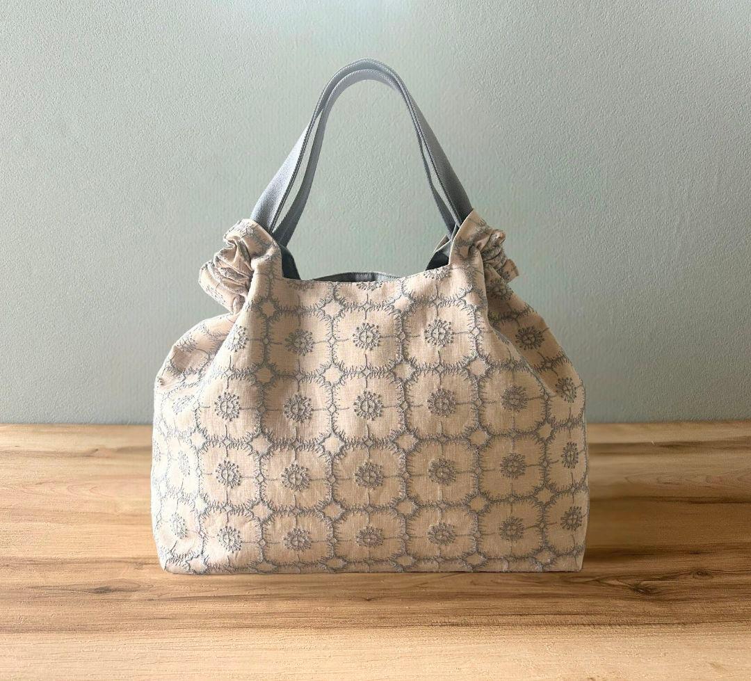 【うさこ様オーダー】ミナペルホネンハンドメイドシャーリングバッグ