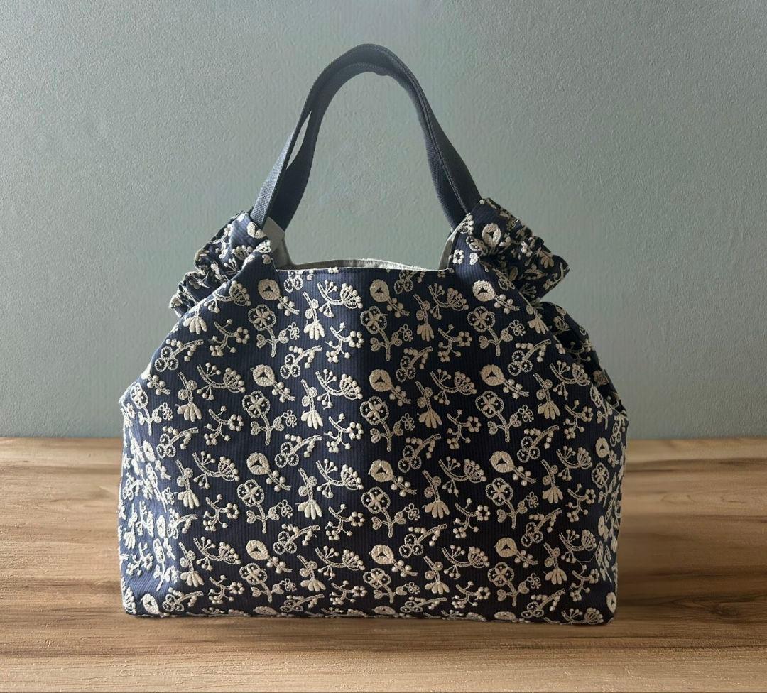 【うさこ様オーダー】ミナペルホネンハンドメイドシャーリングバッグ