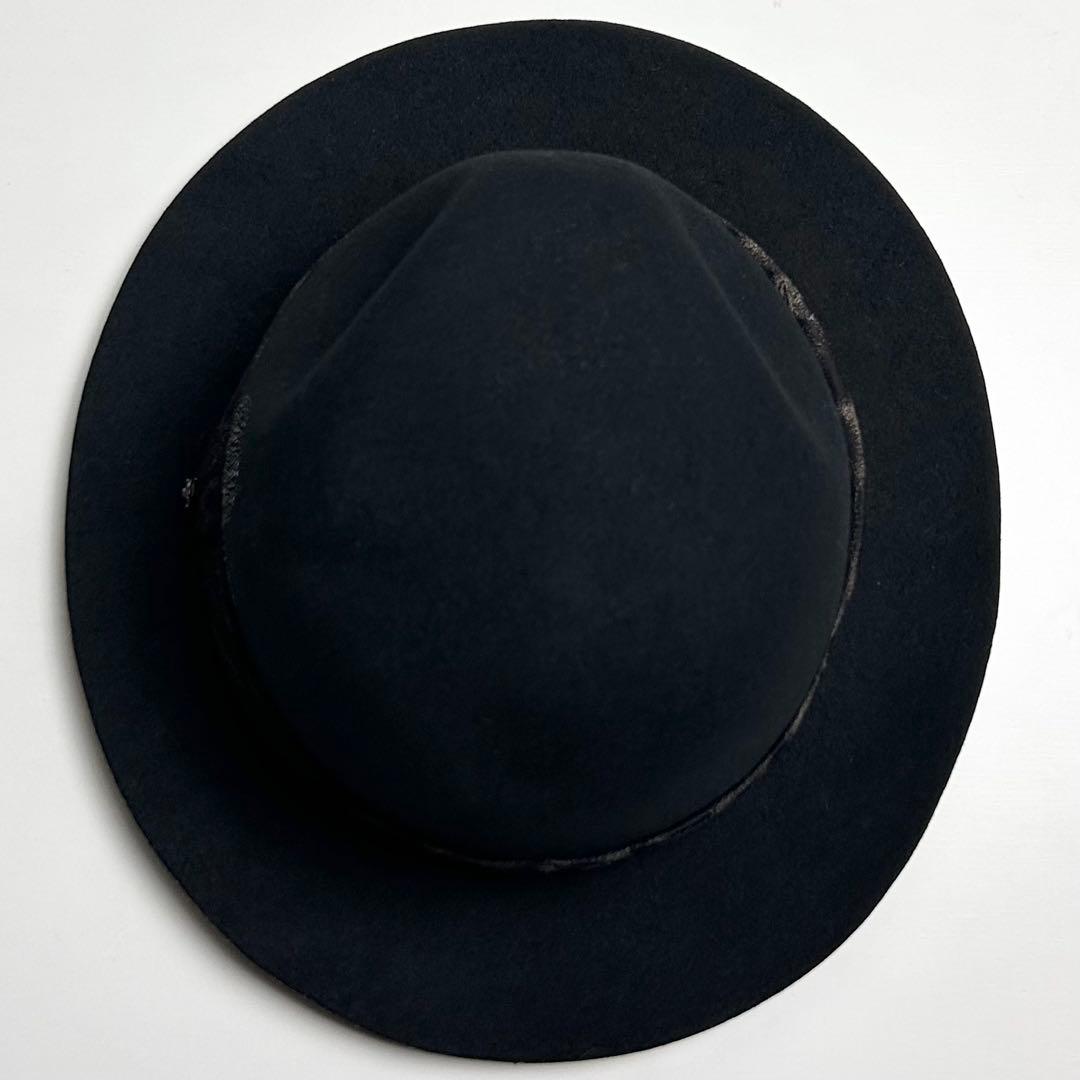 【極美品】Roen/ロエン/ウールハット/レオパード/スカルストーン/ブラック