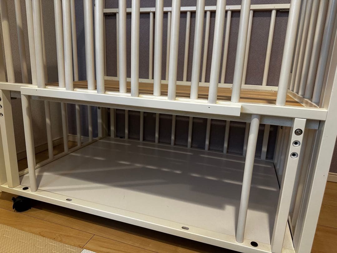 サワベビー プチベリー ベビーベッド 90×60 ツーオープン