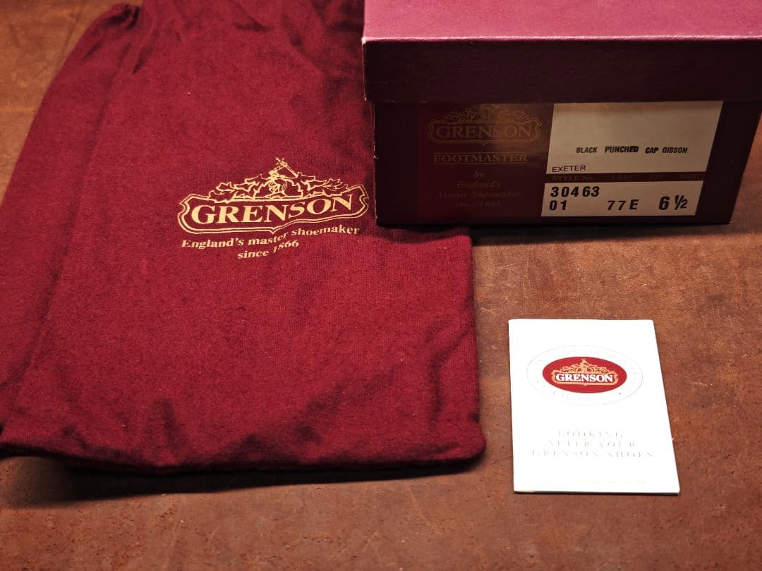 試着のみ　グレンソン　フットマスター　パンチドキャップトゥダービー